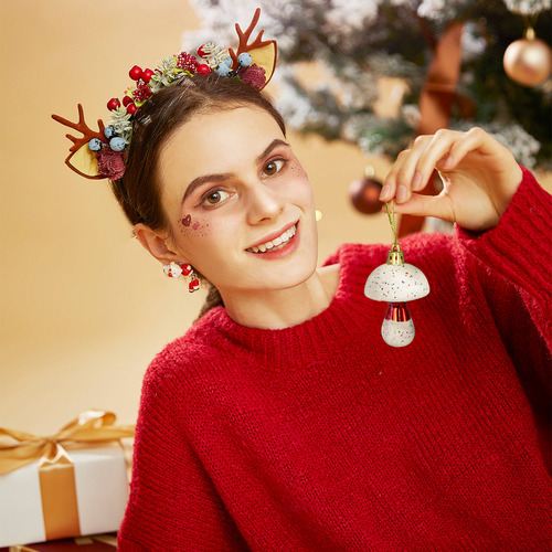 Adornos Navideños Con Forma De Hongos Irrompibles