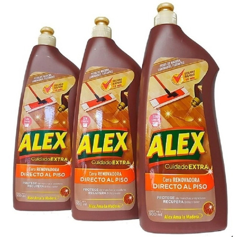 Alex Cera Renovadora Para Pisos De Madera 3/900ml Axz