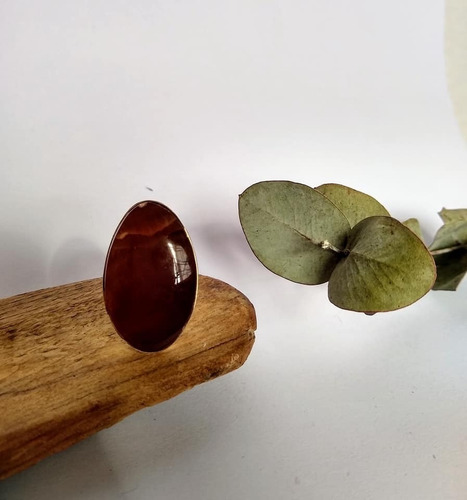 Imagen 2 de 3 de Anillo Regulable De Onix Natural Caleidopiedras