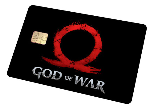 Sticker Para Tarjeta God Of War 1 Logo Fondo Negro