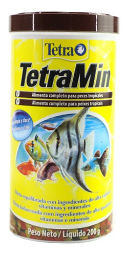 Ração Para Peixe Tetra Min Flakes 1l 200g