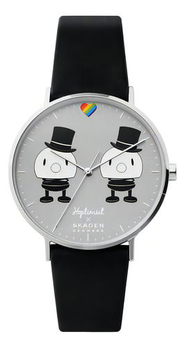 Reloj Hombre Skagen Aaren Piel Ecologica Color De La Correa Negro