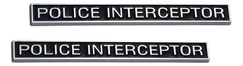 Emblemas De Interceptor De Policía De 2 Piezas Para Guardaba