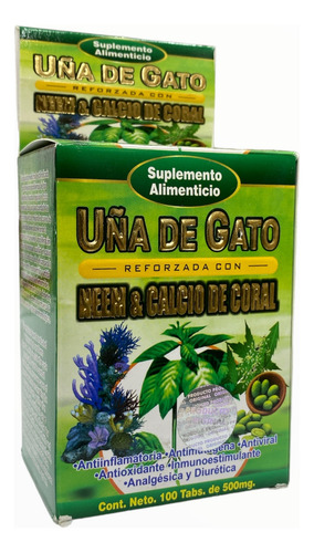 Uña De Gato Con Calcio De Coral 100 Tabletas