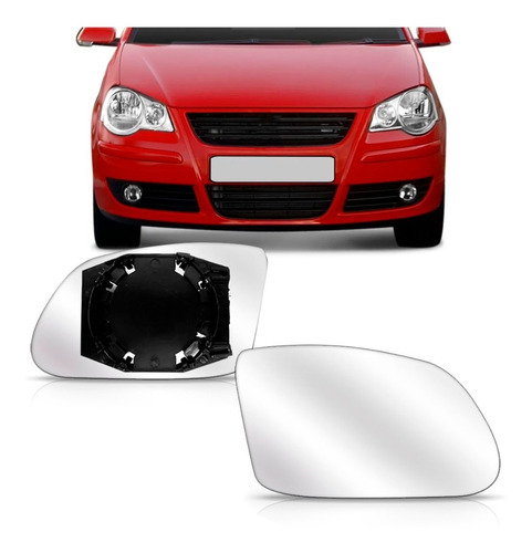 Lente Retrovisor Golf/polo 2008 A 2010 Com Base