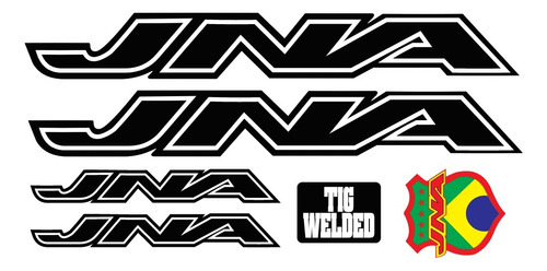 Adesivos Jna Preto E Branco Bmx Cross Extra Light Old School