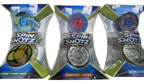 Hot Wheels Spin Shotz Discos. Kit Com 3 Cartelas