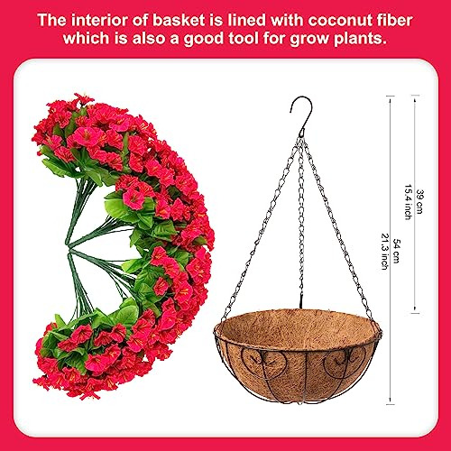 Plantas Colgantes Artificiales Con Cesta Para Decoración Ext