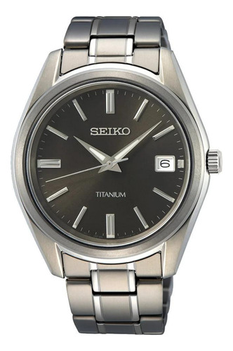 Relógio Seiko Quartz Sur375b1 G1gx Titanium 40mm Safira