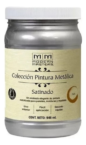 Pintura Metalizada Al Agua 0,946 L Modern Masters Rust Oleum