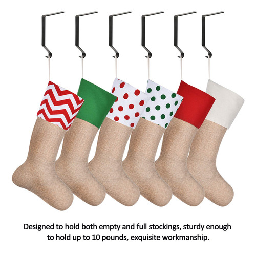 Soportes De Calcetines De Navidad Ganchos De Metal Decoració