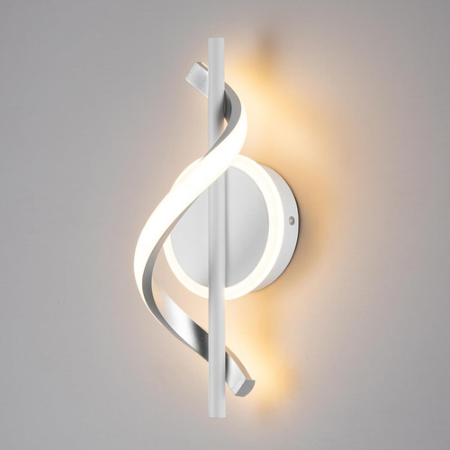 Lámpara De Pared Led Moderna 12w Espiral Blanco Cálido