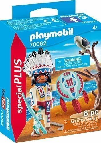 Pm Playmobil Nativo Americano Jefe