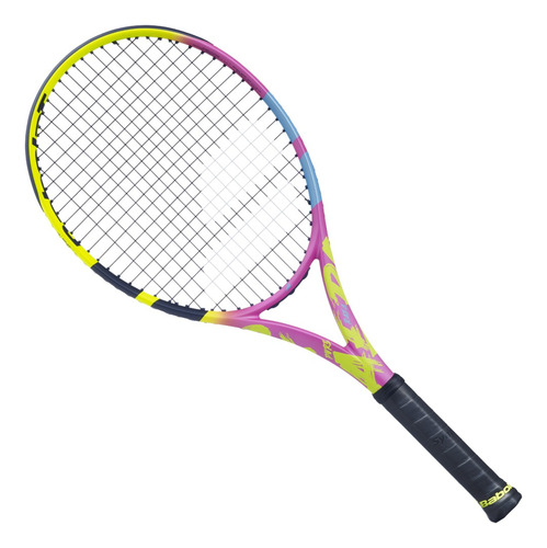 Raqueta de tenis Babolat Pure Aero Rafa, 290 g, 2023, color amarillo/azul/rosa, agarre, talla L2