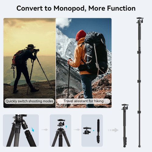 Trípode Smallrig Ap-10 De Fibra De Carbono Ligero Con Monopi