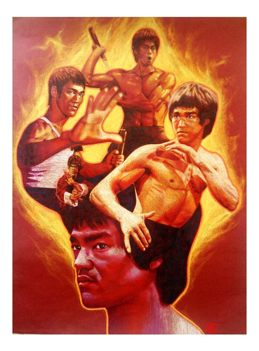 La Leyenda De Bruce Lee - Artes Marciales - Lámina 45x30 Cm.