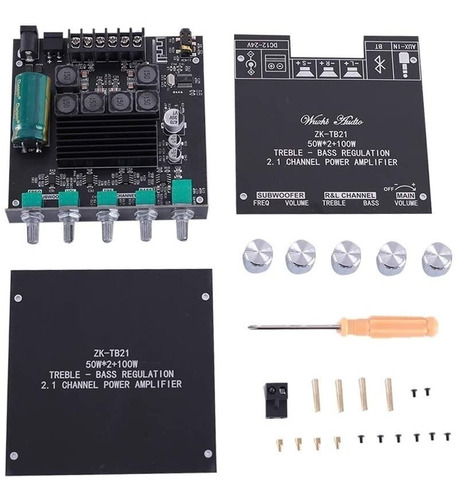 Imagem 6 de 6 de Placa Módulo Amplificador Potência 2.1 Canal 200w Bluetooth