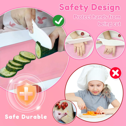 Jgo 19 Cuchillos Para Niños Para Cocinar De Verdad Utensilio