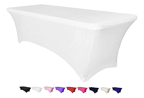 Mantel  Elastico De 6 Pies De Lino De Spandex Rectangular -