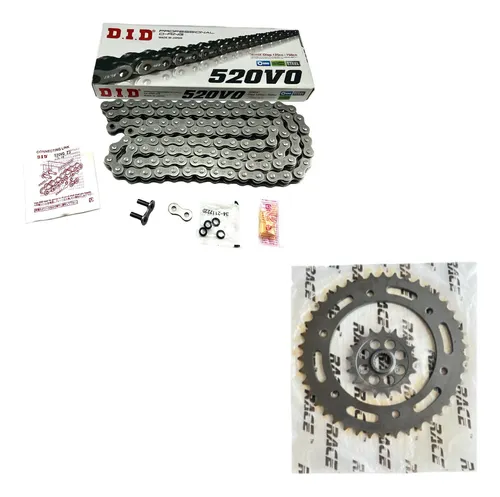 Kit Arrastre Tvs Apache 310 Race Con Cadena Did Negra