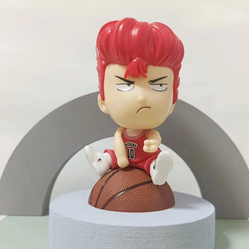 Figuras Slam Dunk Set X5 Anime Muñecos Shohoku Rojo Sentado