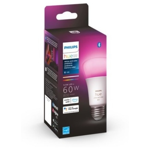 Foco Inteligente Philips Hue Luz Multicolor A19 E26 9.5w