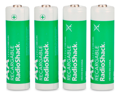 Baterías Recargables Ni Mh Aa 2500 Mah 4 Piezas Radioshack