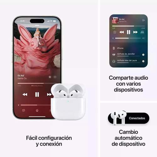 Audífonos 4ta Generación Cancelación De Ruido Anc Bluetooth Blanco