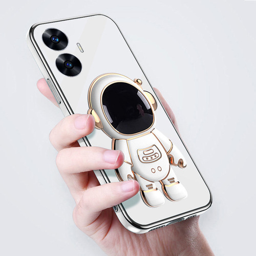 C Funda Para Realme C55 Galvanoplastia Silicona Astronautas