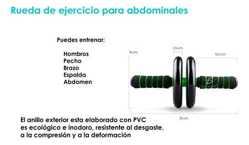 Rueda P Abdominales Ejercicio Gymnasio Llanta Rodillo Dep.07