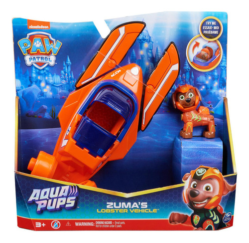 Paw Patrol Aqua Pups Vehiculo Zuma Lobster Vehicle