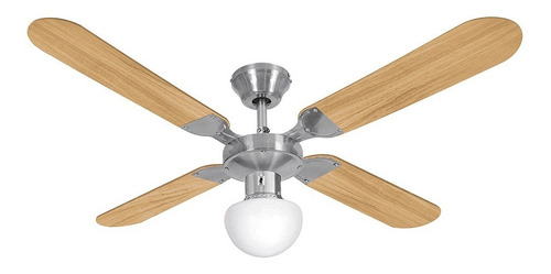 Ventilador De Techo Liliana Vthm214 4 Paletas Marrón Con Luz Estructura Platil Aspas Reversibles (claro) Diámetro 1.2 m Material de las aspas Madera