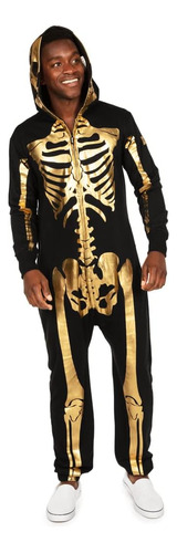 Disfraz De Esqueleto Para Adulto/talla L/oro