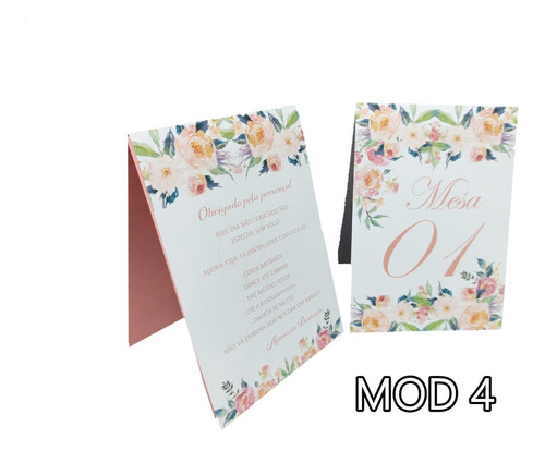 Imagem 4 de 6 de Placa Offset 180g Papel Numerada Para Mesa Kit 16 Peças