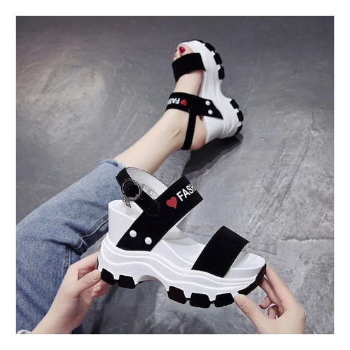 Sandalias Casuales De Cuña Con Plataforma De Moda Para Mujer