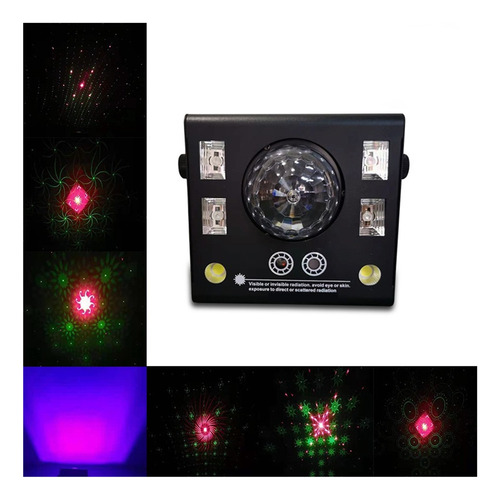 Luz De Festa 50 W 4 Em 1 Controlador Dmx Estroboscópio Bola