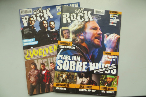 Pearl Jam X 2 Revista Soy Rock N° 65 Y 81 Año 2009 Y 2011