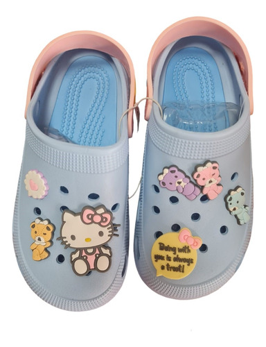 Chalas Sandalia Verano Hello Kitty Sanrio Celeste Talla 36