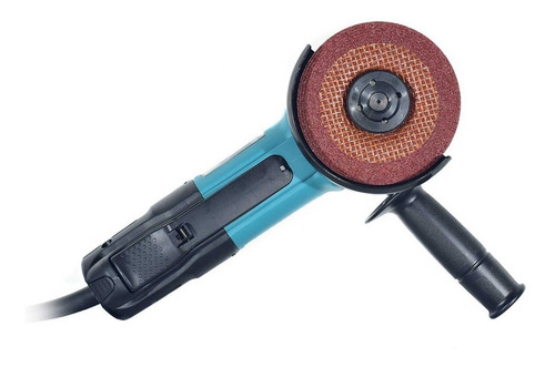 Miniesmeriladora angular Makita 9557HPG color turquesa 840 W 110 V + accesorio