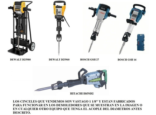 Punta Cincel 7,62cm  Dewalt Para Martillo Demoledor 1-1/8