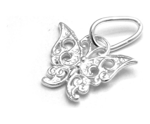 Dije Mariposa Calada 1,5cm De Plata 925