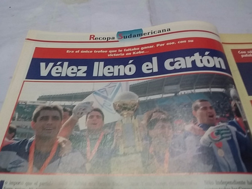 Solofutbol 617 Velez Sarfield Campeon Recopa Colon Puntero