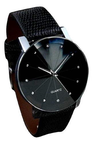 Relógio Masculino Prisma Quartzo Diamante Negro