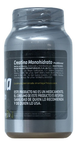 Imagen 7 de 8 de Creatina Monohidrato (150 Caps) Prowinner