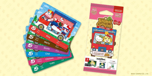 6 Tarjetas Amiibo Sanrio De Animal Crossing + Regalo 2.0