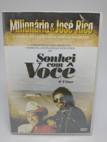 Dvd Filme Milionário E José Rico , Sonhei Com Você
