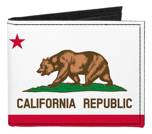 Cartera Plegable De Lona Con Hebilla - California