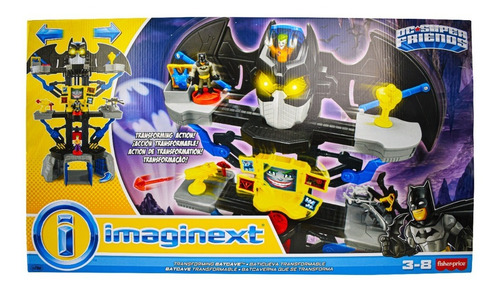 Dc Super Friends Baticueva Transformable Luz 67cm Imaginext