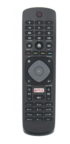 Imagen 1 de 5 de Control Remoto Para Smart Tv Philips Netflix 32 42 Pfg Phg 