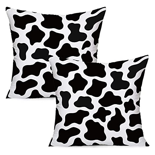 Fundas Decorativas De Almohadas Estampado De Vaca Decor...